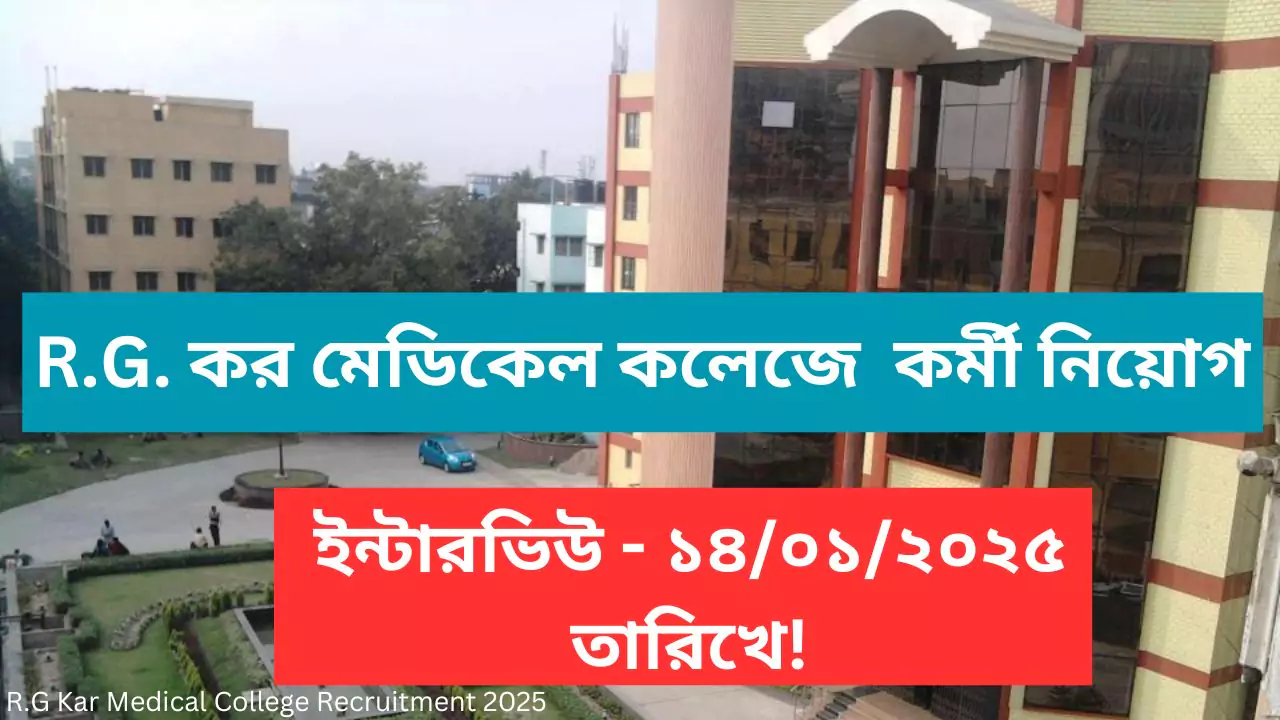 R.G Kar Medical College Recruitment 2025