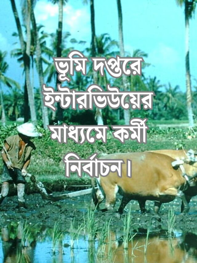 WB Land Dept Job Vacancy 2025: ভূমি দপ্তরে নতুন নিয়োগ, ইন্টারভিউয়ের মাধ্যমে কর্মী নির্বাচন।